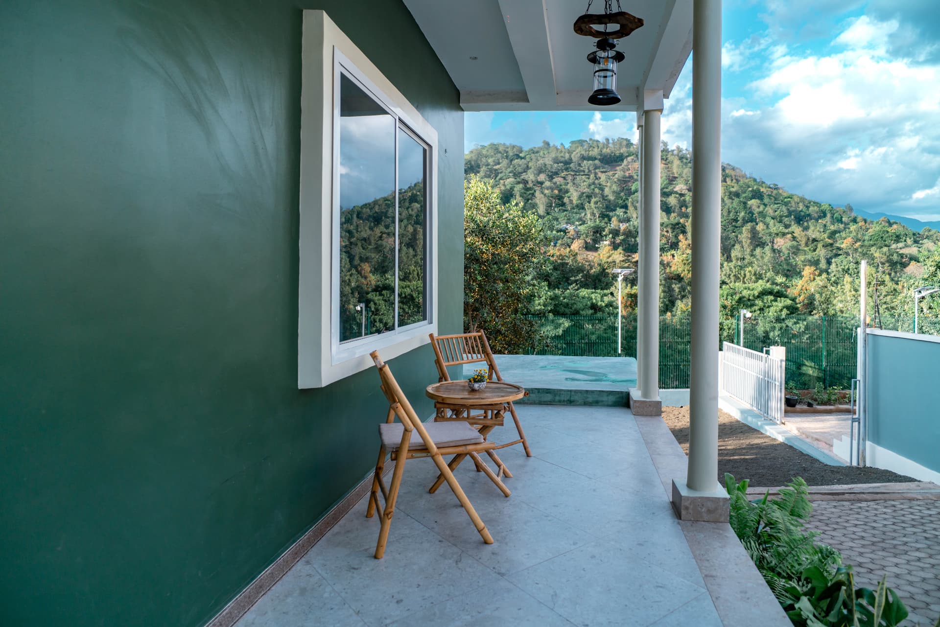 Balcony overlooking the hills of Moivaro, Arusha